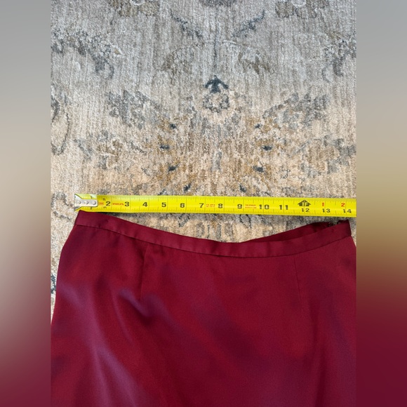 Banana Republic Deep Red Asymmetrical Skirt - Picture 3 of 9